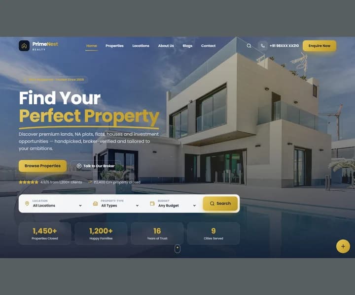PrimeNest Realty — find your perfect property