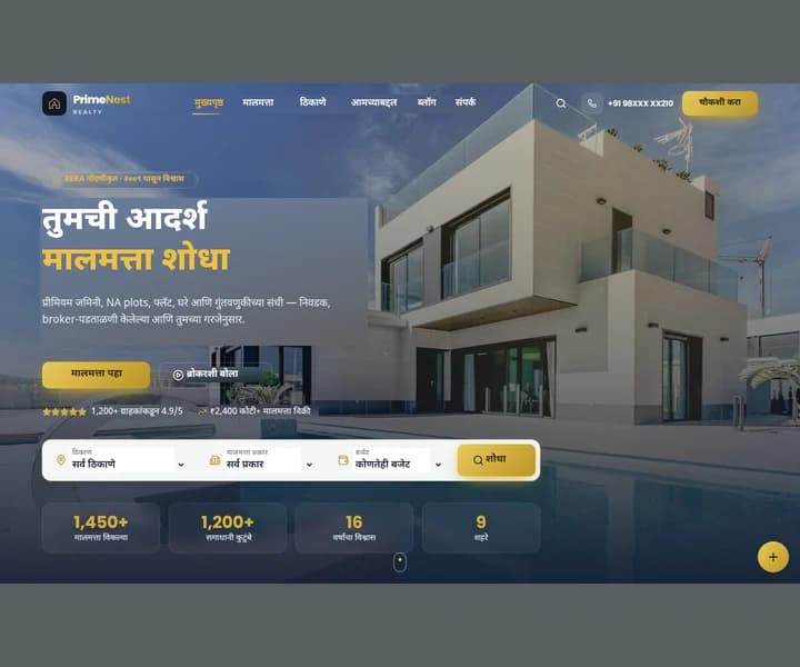 PrimeNest Realty — find your perfect property