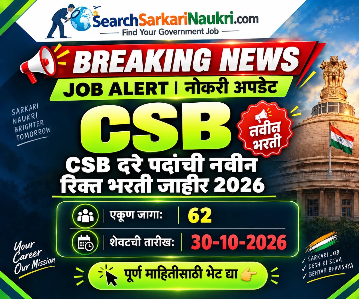 CSB Job Alert SSN