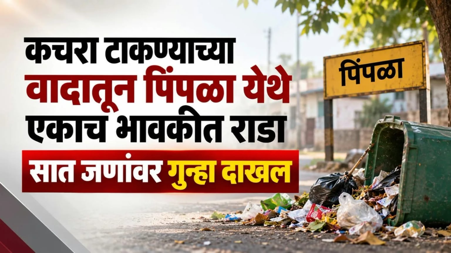 कचरा टाकण्याच्या वादातून पिंपळा येथे एकाच भावकीत राडा; सात जणांवर गुन्हा दाखल