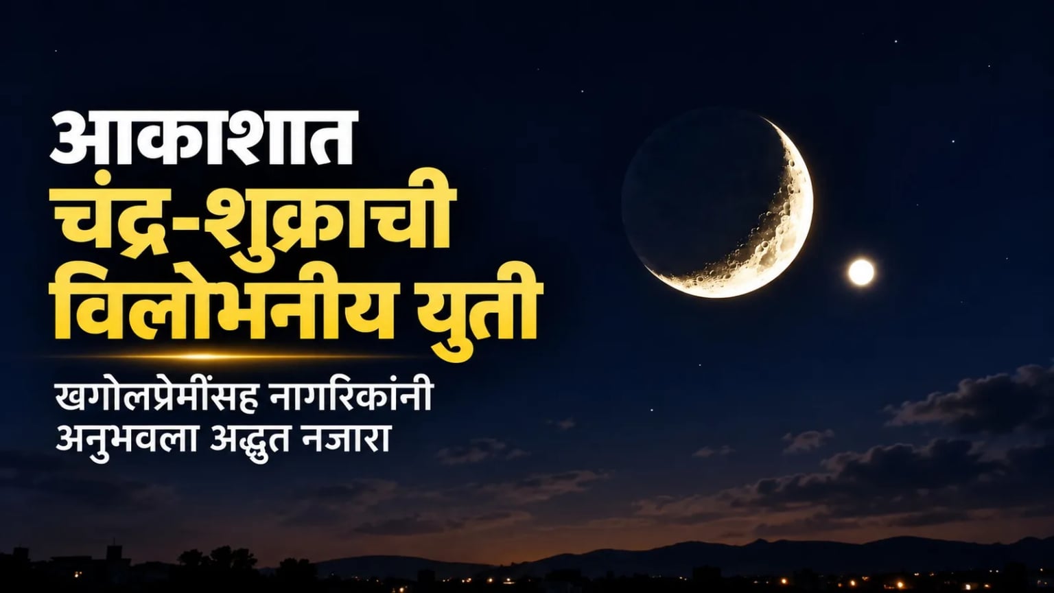 आकाशात चंद्र-शुक्राची विलोभनीय युती; खगोलप्रेमींसह नागरिकांनी अनुभवला अद्भुत नजारा