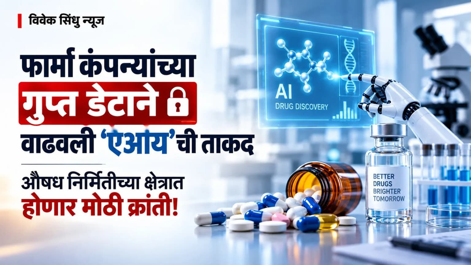 फार्मा कंपन्यांच्या गुप्त डेटाने वाढवली 'एआय'ची ताकद: औषध निर्मितीच्या क्षेत्रात होणार मोठी क्रांती!