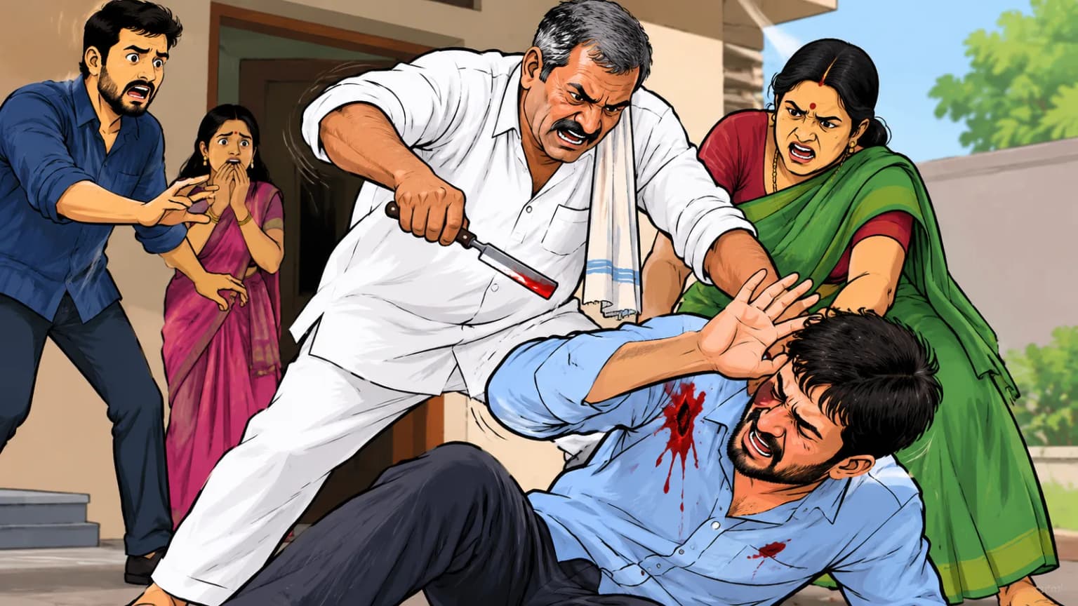 बायकोला सासरी न्यायला आलेल्या जावयावर सासरच्यांचा जीवघेणा हल्ला; सासऱ्याने केले वस्तऱ्याने वार