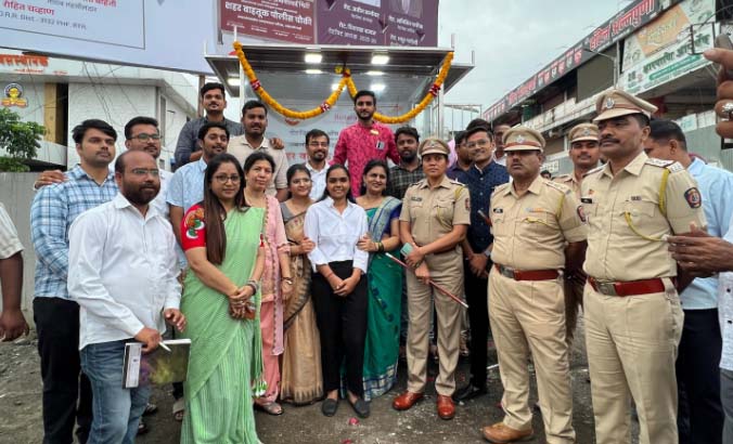 रोटरॅक्ट क्लबने निर्माण केलेल्या पोलिस चौकीचे लोकार्पण