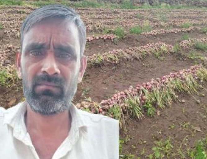 अवकाळी पावसाने कांद्याचे नुकसान शेतकऱ्याने संपवल जीवन