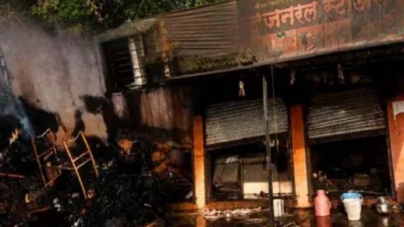 शिरापूर,केरूळमध्ये दोन किराणा दुकाने जळून खाक