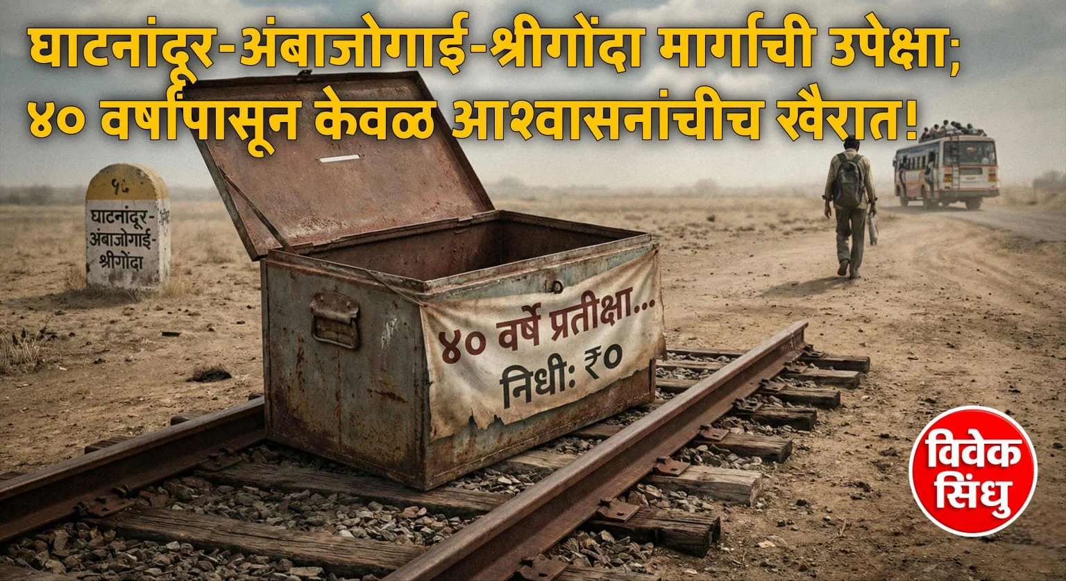 रेल्वे अर्थसंकल्पात घाटनांदूर-अंबाजोगाई-श्रीगोंदा मार्गाची उपेक्षा; ४० वर्षांपासून केवळ आश्वासनांचीच खैरात