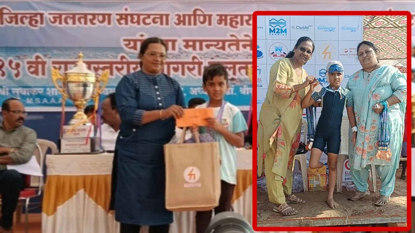 ८ वर्षीय दिव्यांग स्वरा चाटेला राज्यस्तरीय जलतरण स्पर्धेत ब्रॉन्झ पदक