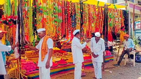 सर्जा राजाला बैलपोळा सणानिमित्त सजवण्यासाठी बळीराजा सज्ज