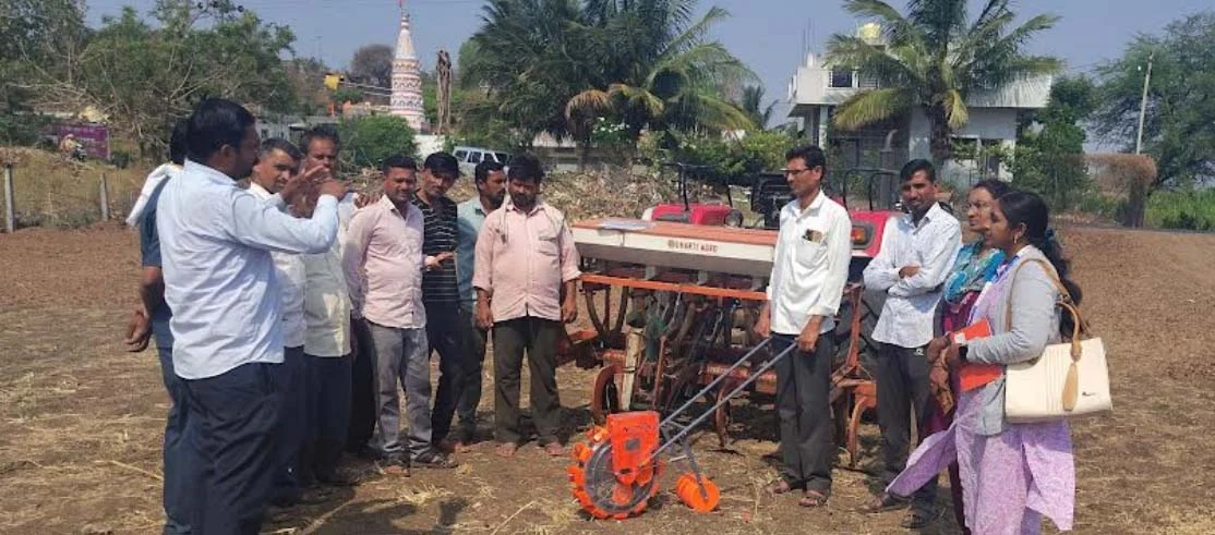दत्तपूर व तेलघना येथे ‘हवामान अनुकूल शेती’ तंत्रज्ञानाचे प्रात्यक्षिक