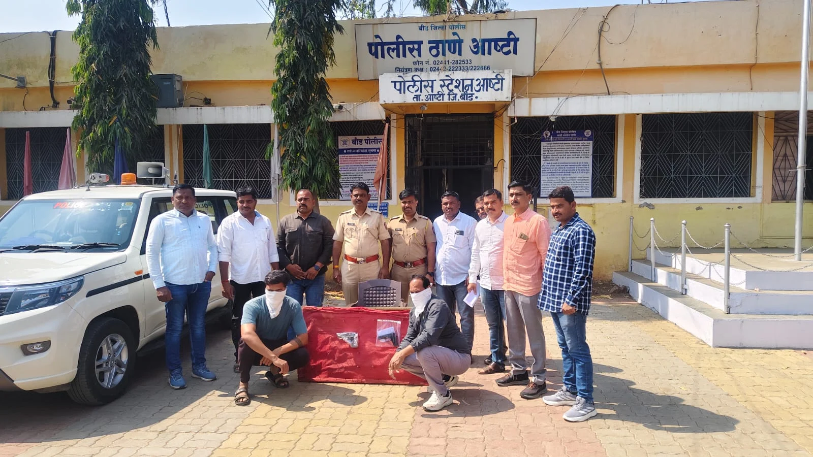 आष्टीत शिवजयंतीच्या पार्श्वभूमीवर गावठी कट्टे जप्त; दोन सराईत गुन्हेगार पोलिसांच्या जाळ्यात