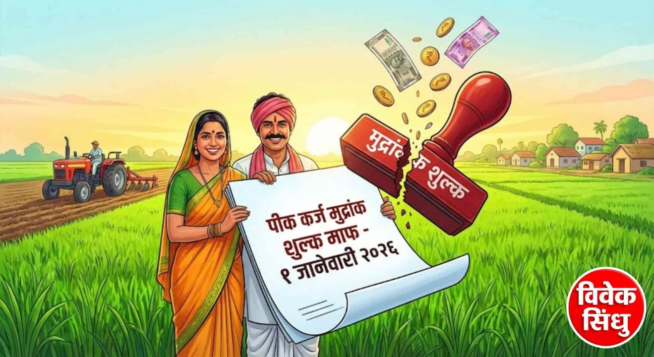 २ लाखांपर्यंतच्या पीक कर्जावरील मुद्रांक शुल्क आता पूर्णतः माफ