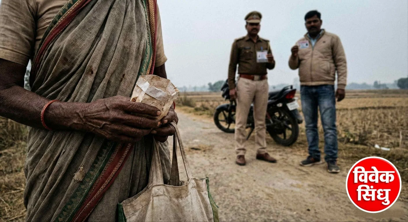 पोलीस असल्याची बतावणी करून सांगून वृद्धेची ९६ हजारांची लूट